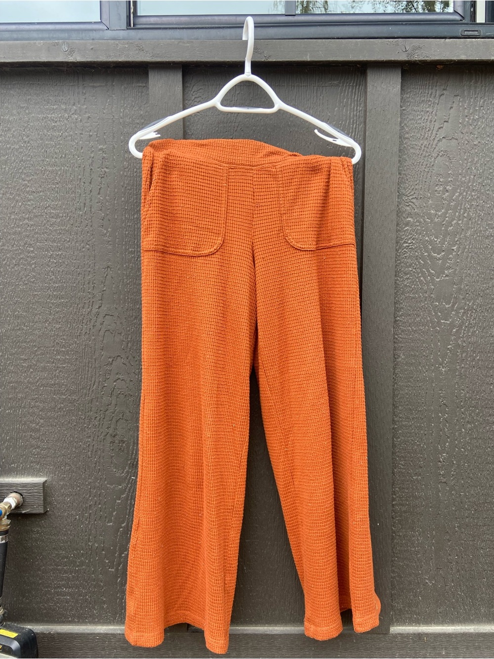 Gilly Hicks Wide-Leg Knit Pants in Rust Orange